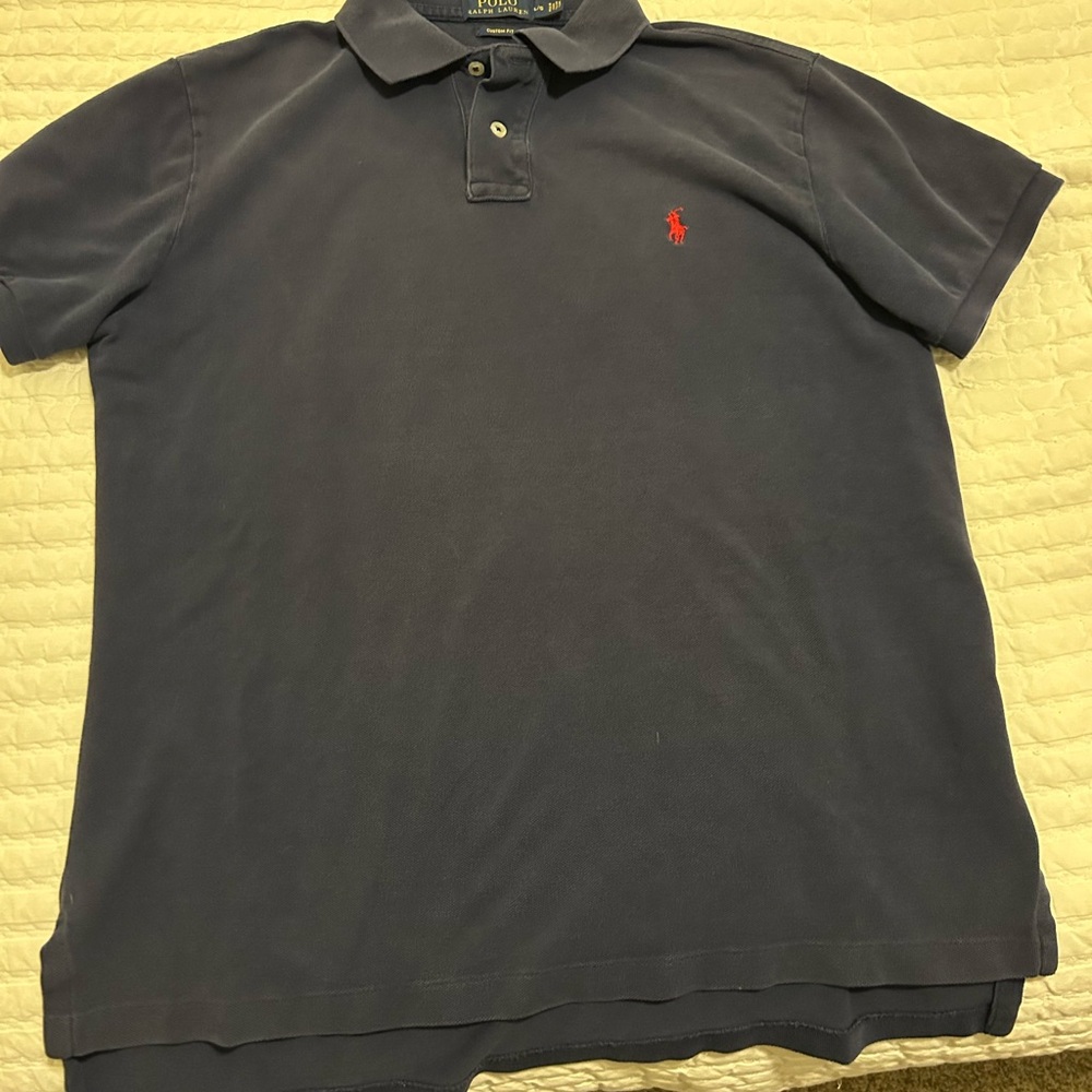Ralph Lauren Navy Polo with Red Emblem